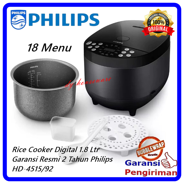 Rice Cooker Magic Com Philips Digital HD 4515 HD4515 1.8 Liter Garansi Resmi 2 Tahun Philips