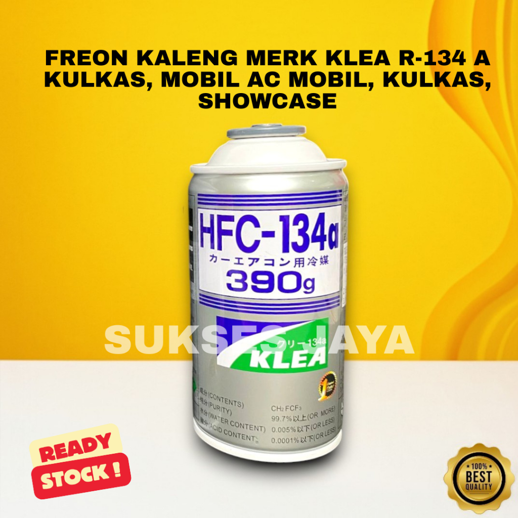 Freon Klea R-134A Kulkas, Mobil Ac Mobil, Kulkas, Showcase, Freezer / Preon Gold Kaleng