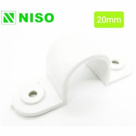 NISO KLEM PIPA 20MM PUTIH / Klem Conduit / Clamp Pipa Conduit