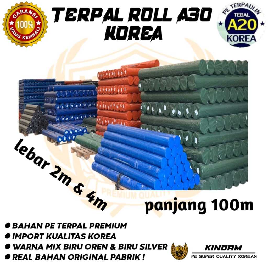 TERPAL ROLL A30 PREMIUM BAHAN IMPORT KOREA | TERPAL ROLL KANDANG TEBAL