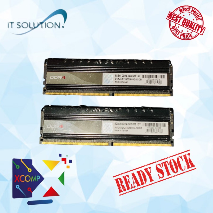 Memory Ddr4 Avexir Led 16Gb (2x 8Gb) 2400Mhz Dual Channel