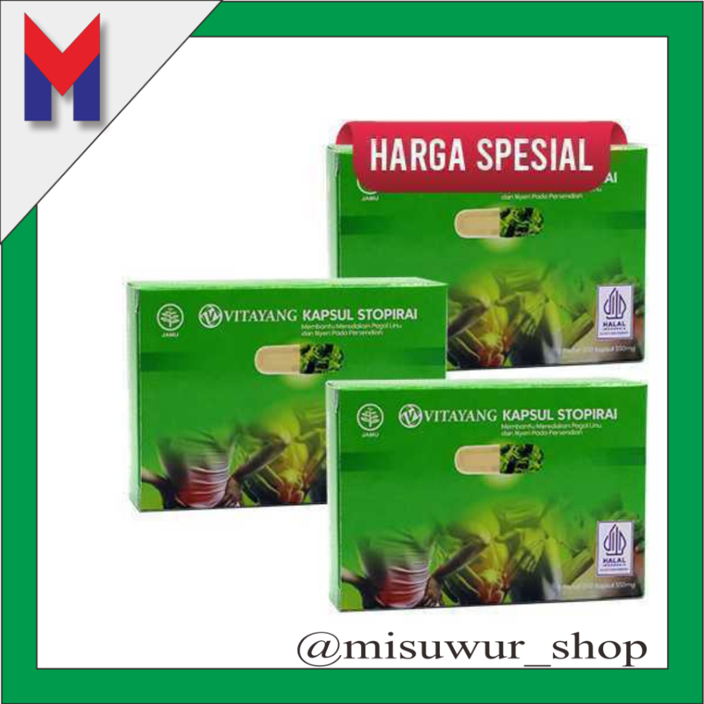 3 box Vitayang Stopirai Obat Herbal Asam Urat KK Indonesia