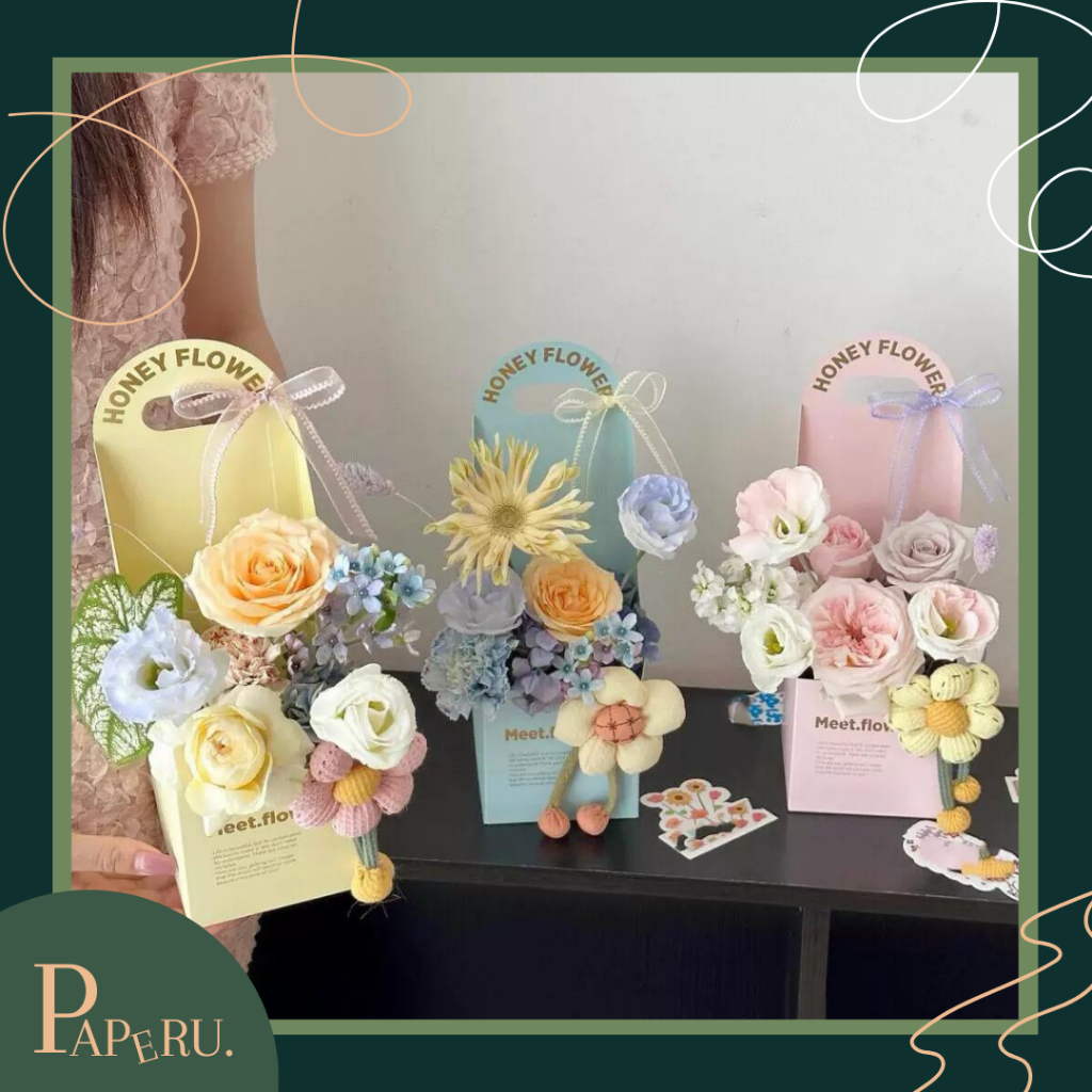 

[Paperu] Honey Flower series carryable flower box
