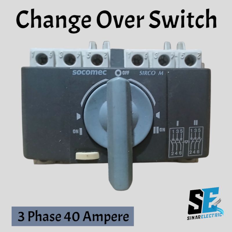 Sircover 3 Phase 40 Ampere Change Over Switch Socomec