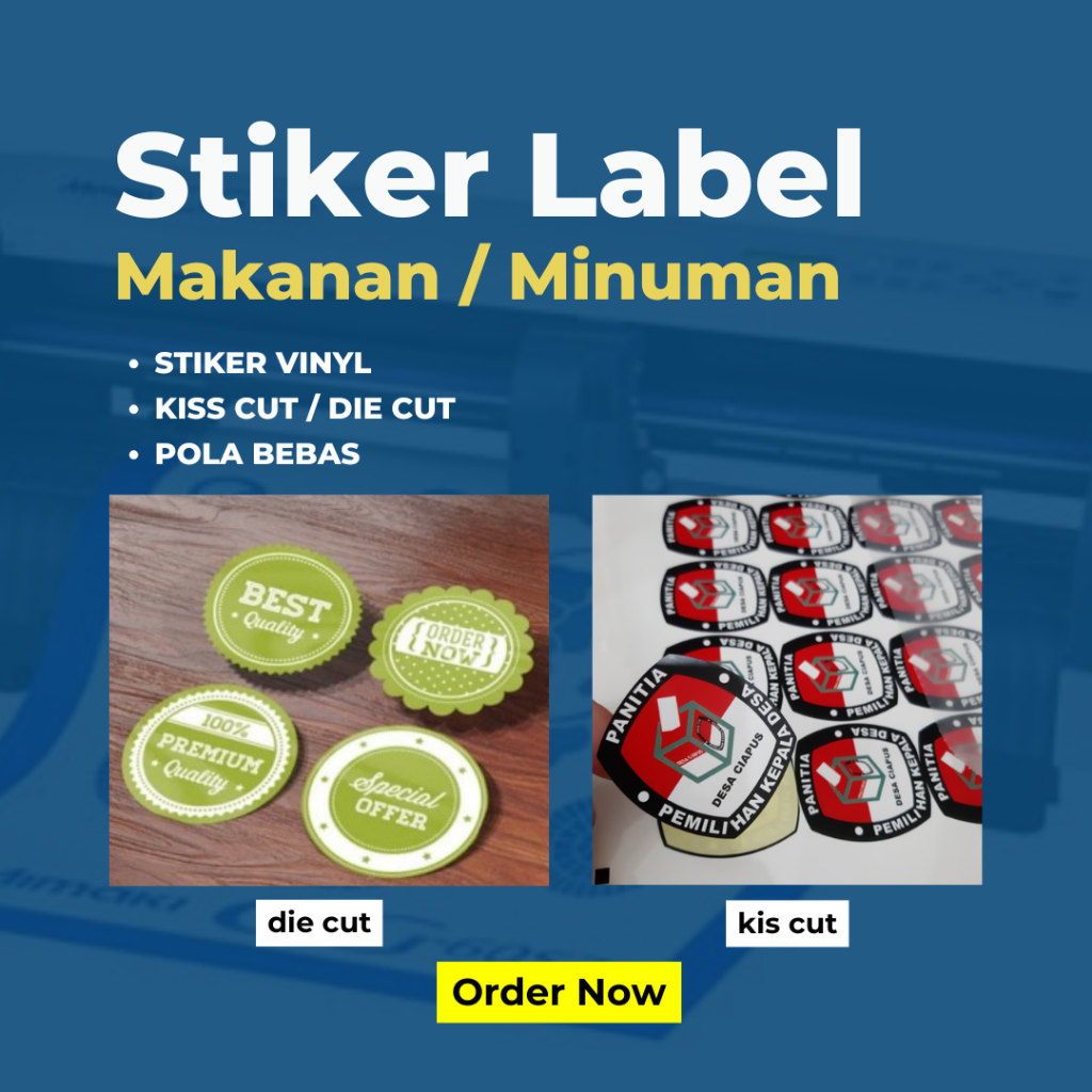 

HAMCOS STIKER LABEL MAKANAN ATAU MINUMAN BAHAN CHROMO BISA HALF CUTTING (KISSCUT) ATAU DIE CUTTING