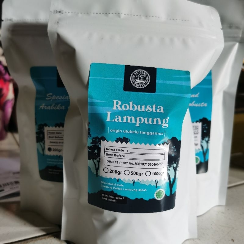 

Gentong Coffee Roastbean Roastedbean Kopi Bubuk Robusta Lampung Premium 1kg
