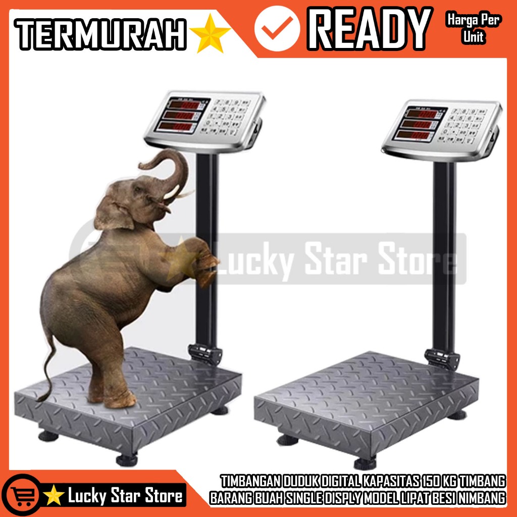 Timbangan Digital Duduk Maksimal Mengukur Berat Kapasitas Body Scale 150 Kg Kilogram Buah-Buahan Bar