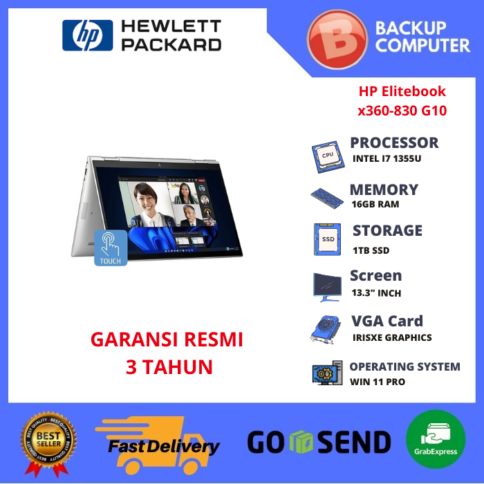 HP Elitebook x360-830 G10 9J028PT Intel i7-1355U 16GB RAM
