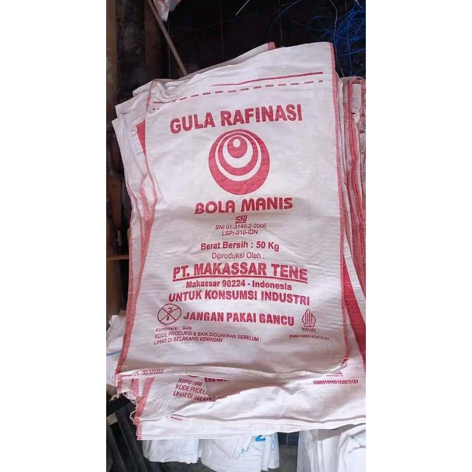 Karung Bekas Gula Rafinasi 50 Kg