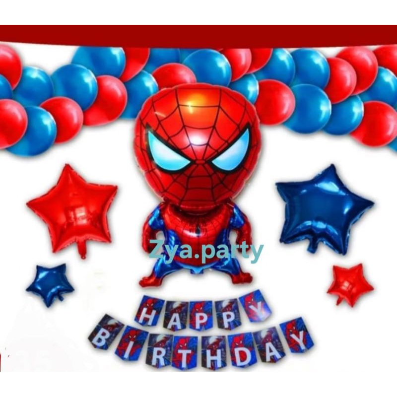 Paket dekorasi ulang tahun spiderman/ulang tahun anak