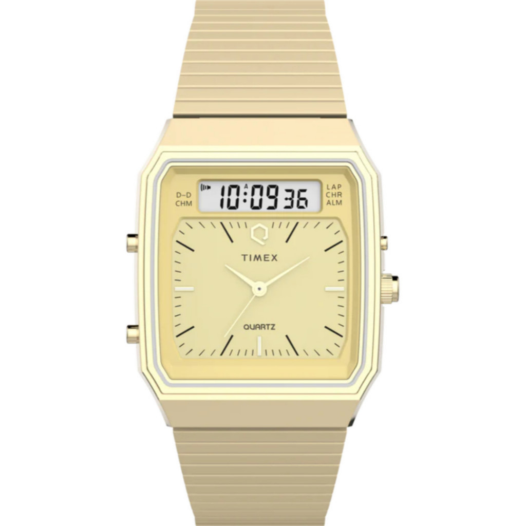 TIMEX TW2Y06000 Jam Tangan Unisex Analog Digital Q Timex 1982 33mm