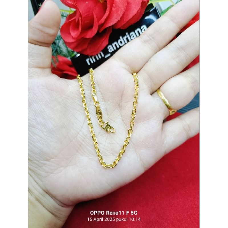 kalung Medan kecil anak dan dewasa lapis emas yaxiya