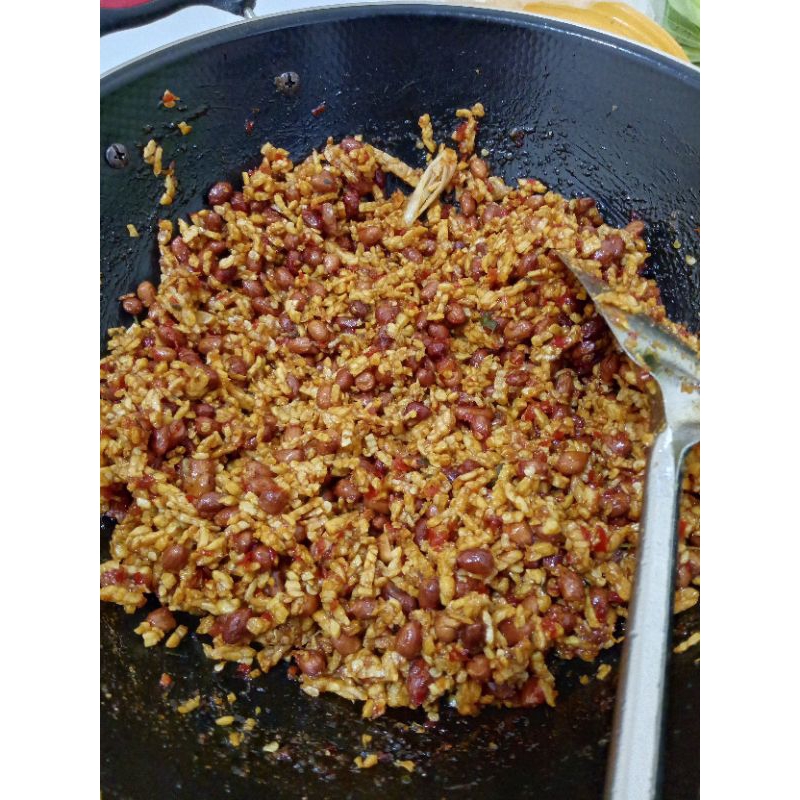 

Kering tempe kacang pedas manis Homemade 200gr