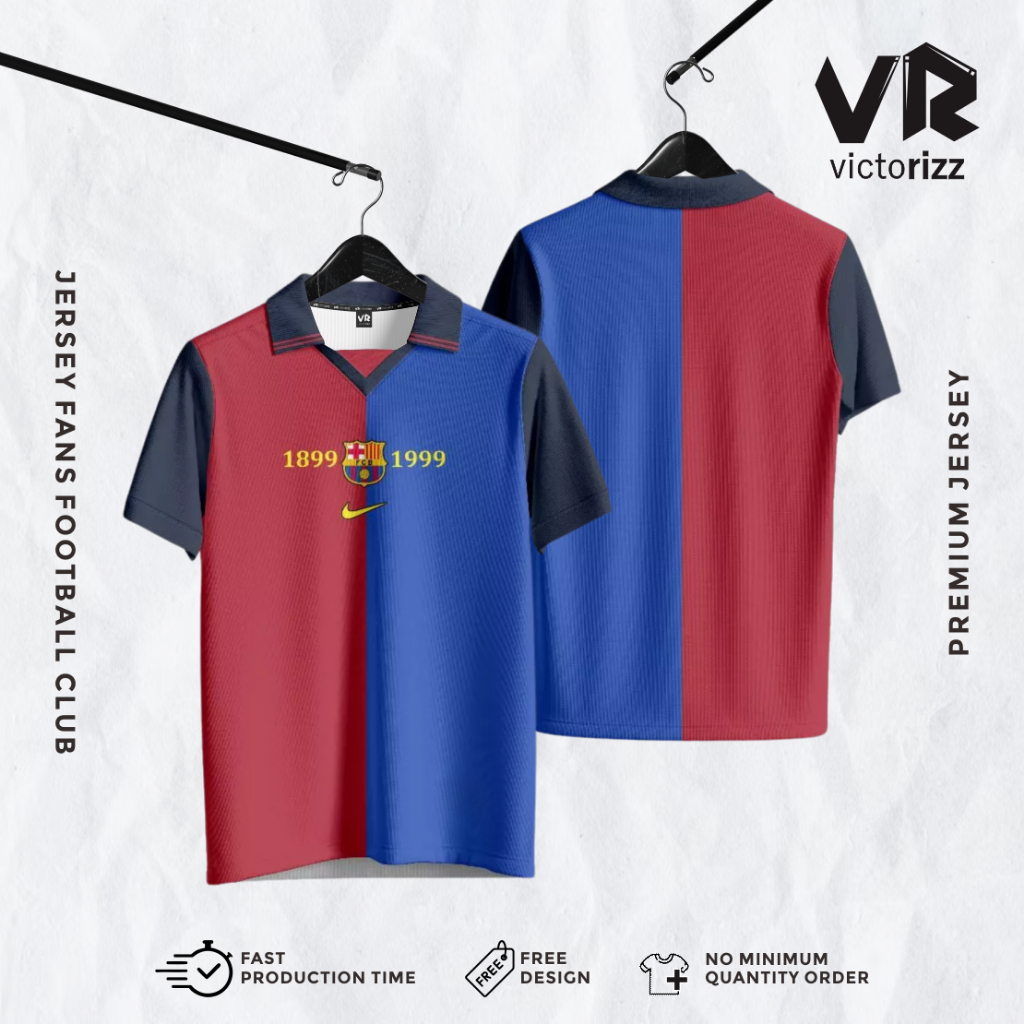 VICTORIZZ JERSEY // JERSEY BARCA 1999 HOME // JERSEY OLAHRAGA // JERSEY RETRO // JERSEY VINTAGE BARC