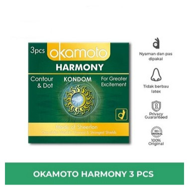 Okamoto Kondom Harmony - 10 Pcs/ 3 Pcs Kondom OKAMOTO Harmony