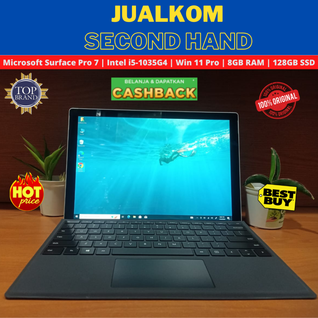 Microsoft Surface Pro 7 Touch i5 1035G4 12.3" 8GB 128GB SSD W11 Pro Second