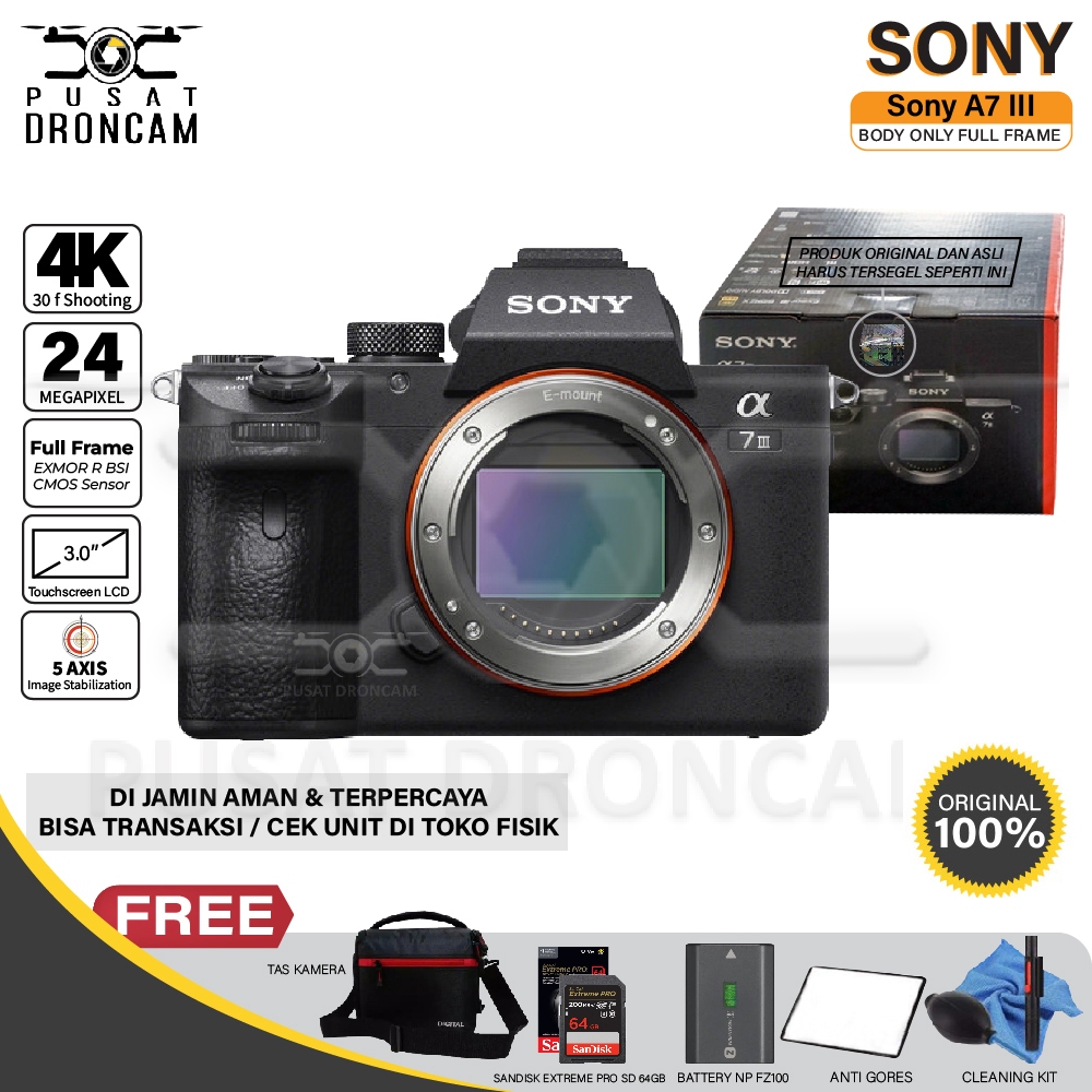 SONY ALPHA A7III - SONY A7 MARK III BODY ONLY - CAMERA SONY A7M3