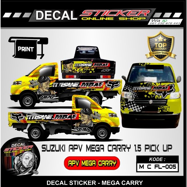 DECAL MOBIL APV PICKUP FULL BODY STIKER MEGA CARRY CUSTOM