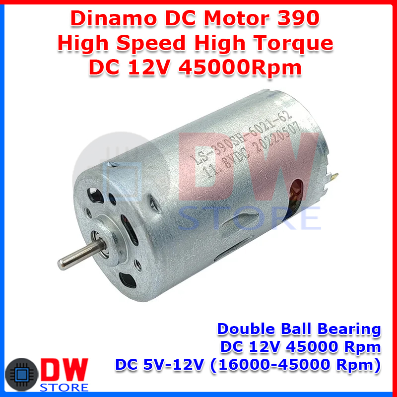 Dinamo DC Motor RS390 RS 390 DC 12V 11.8V High RPM Speed High Torque Violent Motor