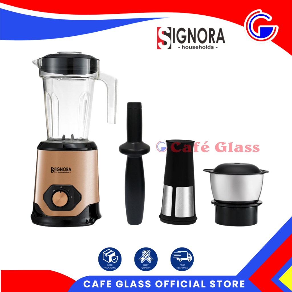 BLENDER MULTIFUNGSI DAGING JUS BUMBU + CHOPPER SET 2 TABUNG - GRAND BLENDER SIGNORA ROSEGOLD