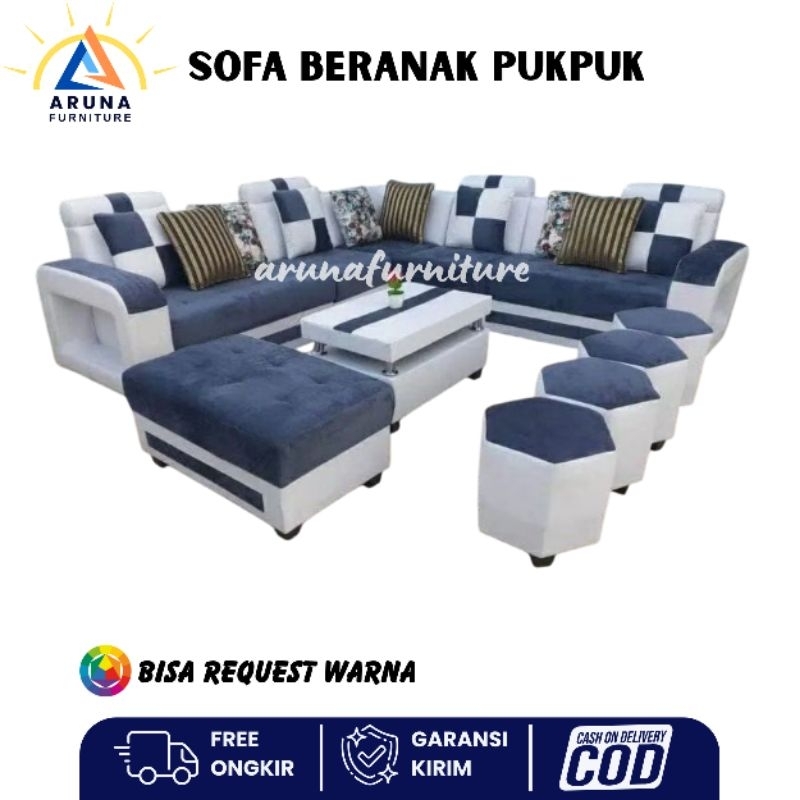 Sofa Beranak Sofa Ruang Tamu Mewah Sofa Keluarga Besar Kursi Tamu