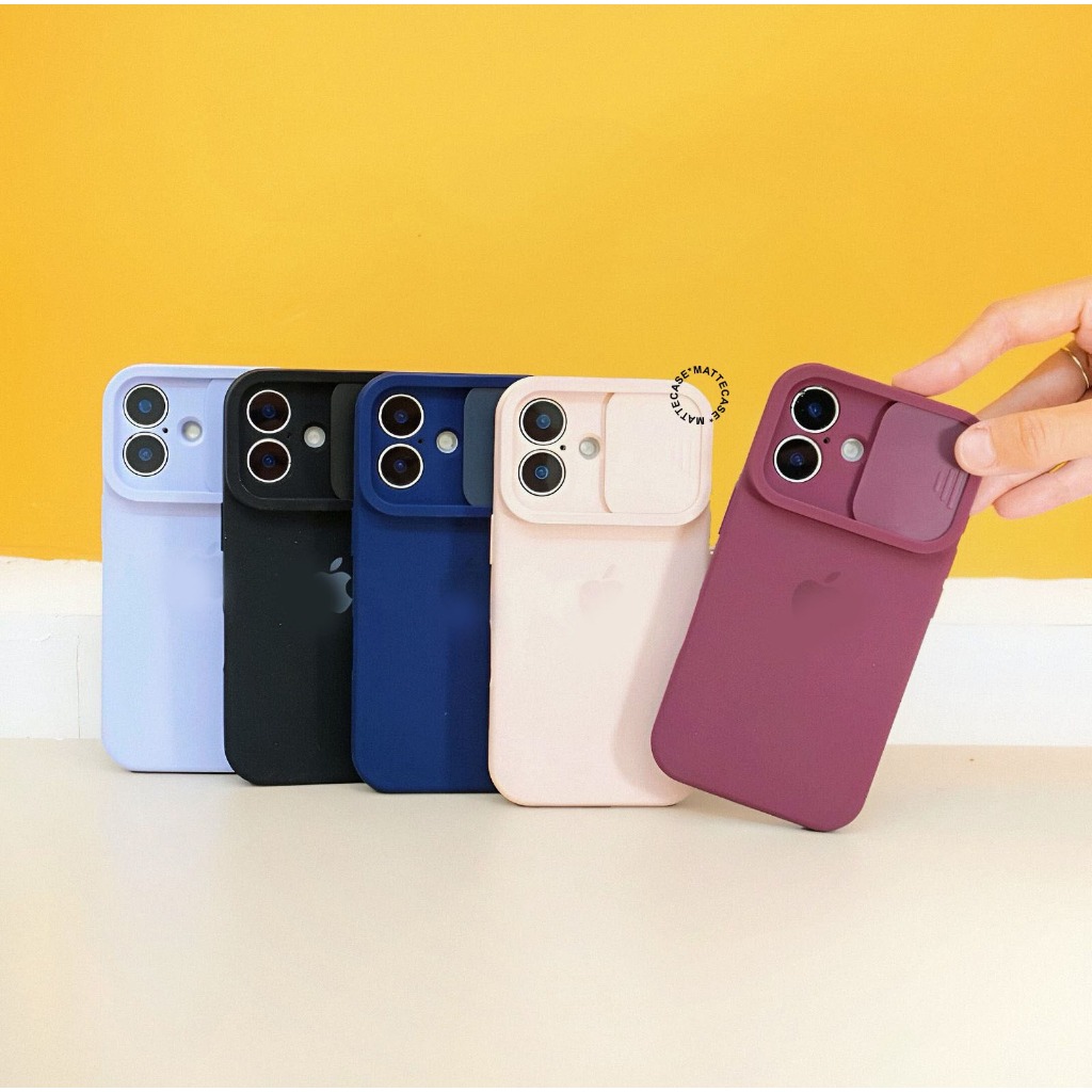 (2)(+Packing Box) Bludru Premium Window Slide Camera Case - Softcase/ Casing Hp Compatible For Ip 7 