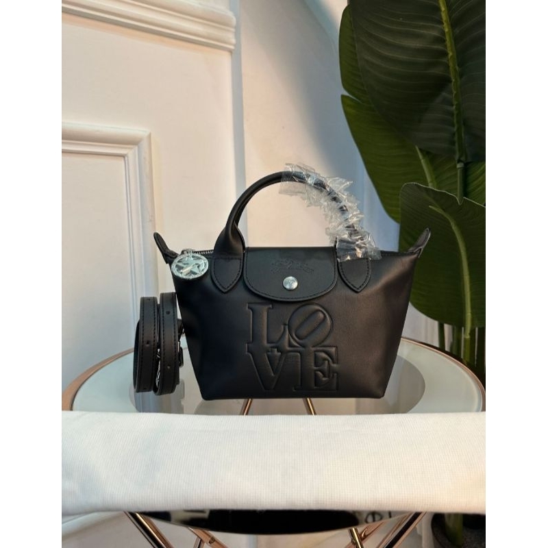 Tas Wanita Cuir Black Emboss Love