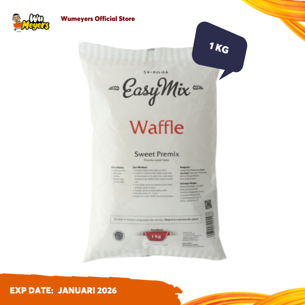 

Tepung Easymix Sriboga Waffle Sweet Premix 1 Kg
