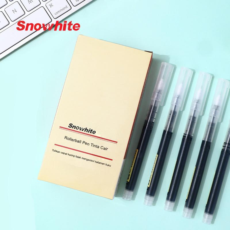 

SNOWHITE Pulpen Gel 0.5mm Tinta Cair Lurus Pena Basic Siswa Sekolah Kantor Cepat Kering DLP001