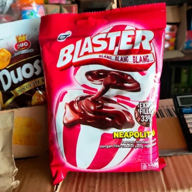 

Permen Blaster isi cokelat 125gr isi 50