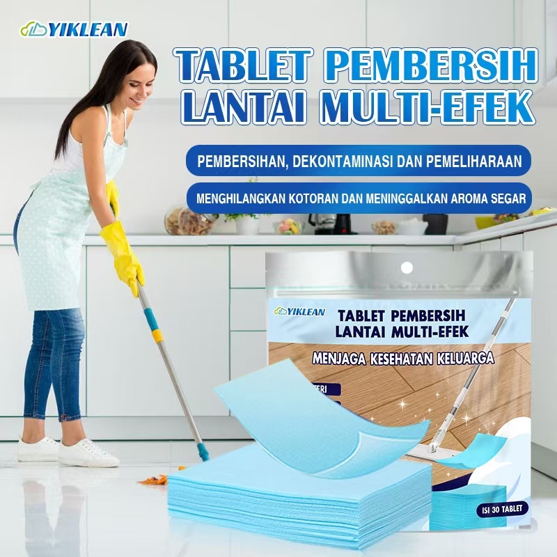 YIKLEAN Tablet Pembersih Lantai Pembersih Lantai - Cepat Larut, Ampuh Bersihkan Semua Jenis Lantai