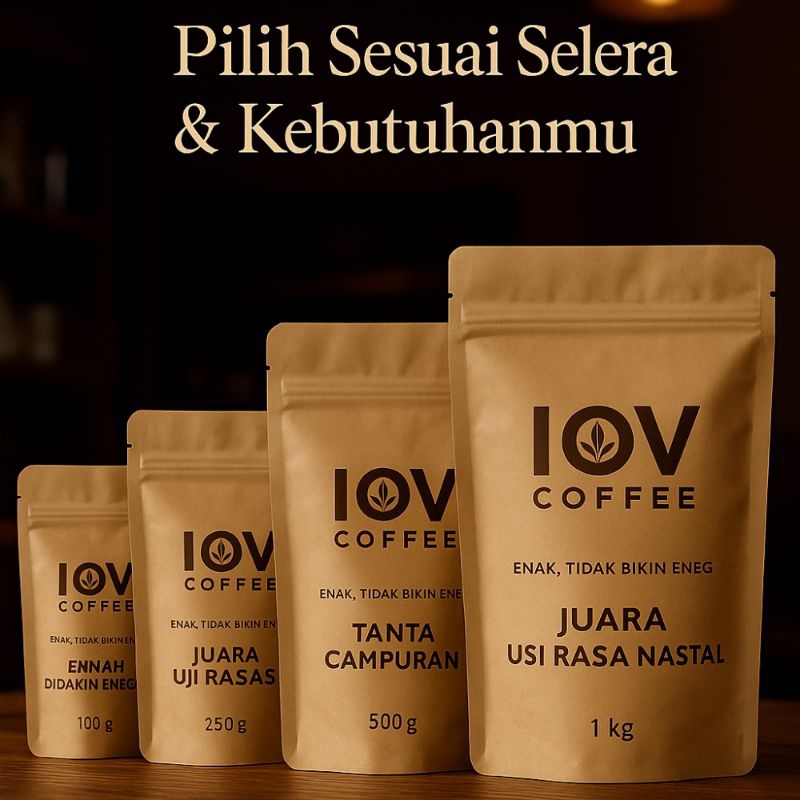 

IOVCOFFEE - Kopi Robusta Strong & Smooth 1kg | Kopi Bubuk Juara Nasional