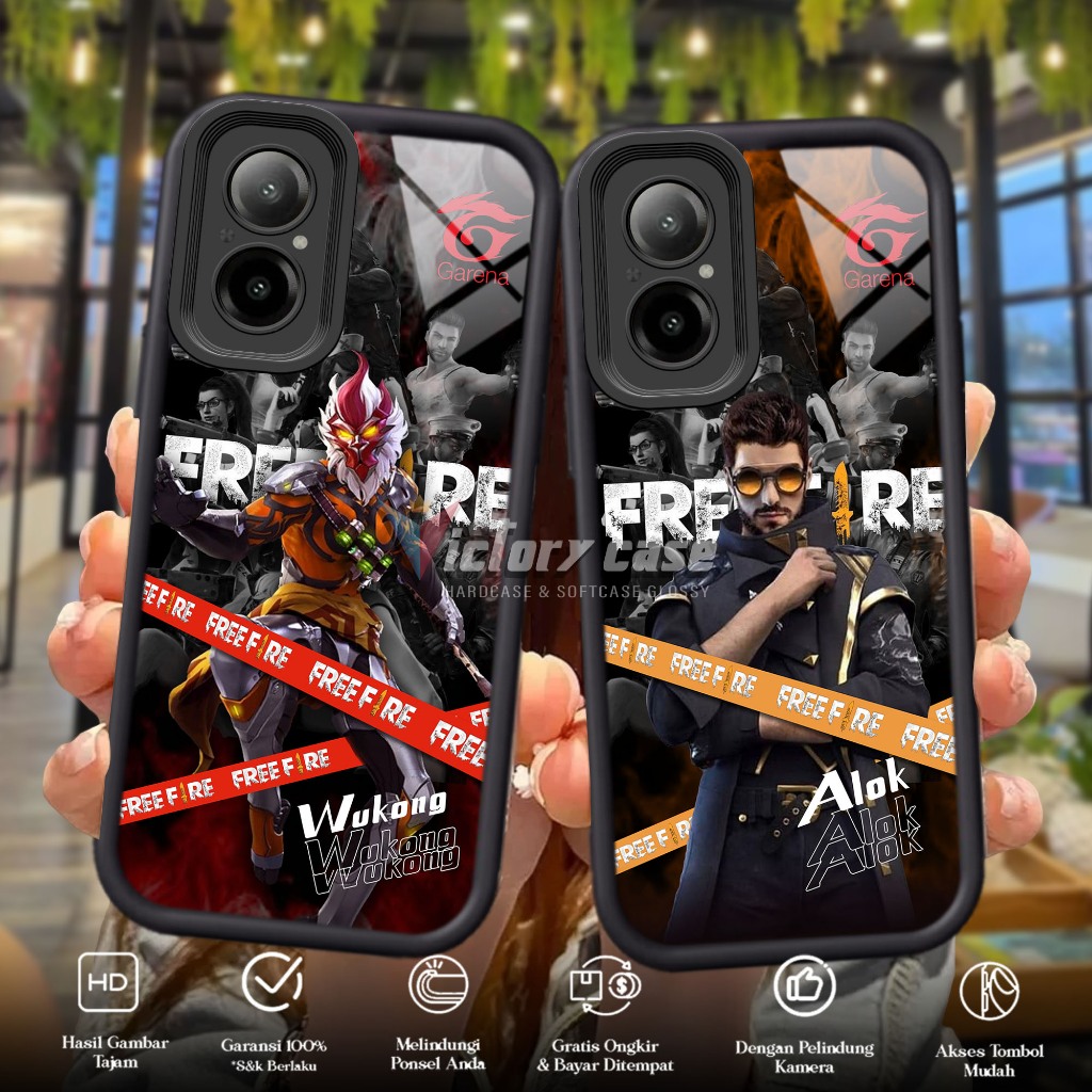 Casing REALME C67 Victory case [ FF ] Casing Hp Hardcase Glossy Casing glossy  bisa COD