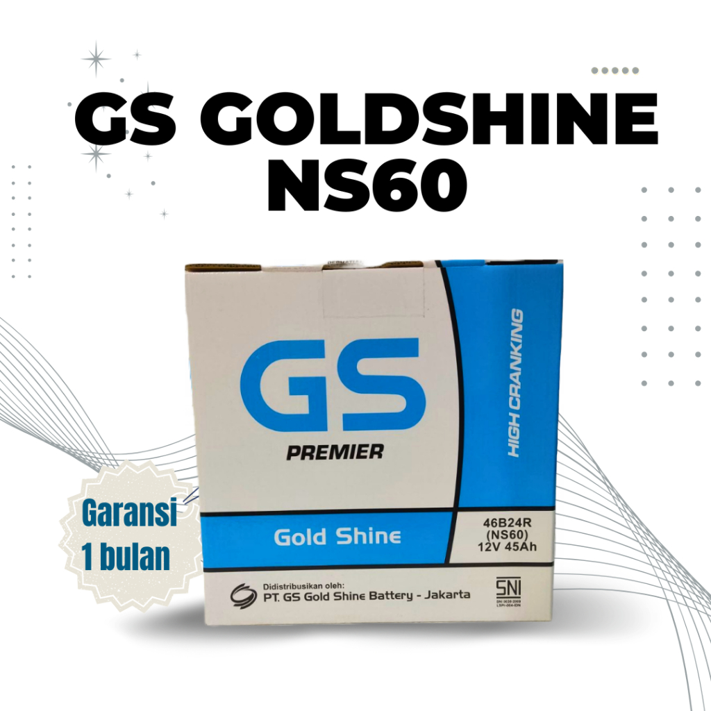 Aki GS Mobil Avanza tipe E/G/S (2003-2009) NS60 (46B24R) Aki Basah