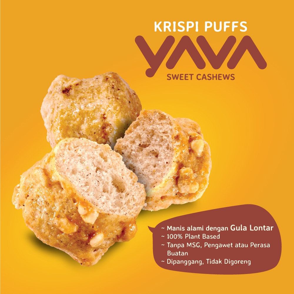 

QH YAVA Carton Pack Krispi Puffs Sweet Cashews ( 12 x 35g )