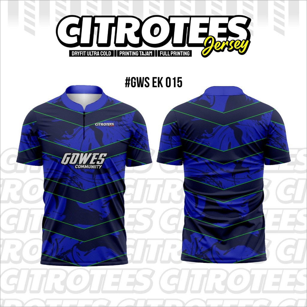 JERSEY GOWES LENGAN PENDEK | FREE CUSTOM |FULL PRINTING