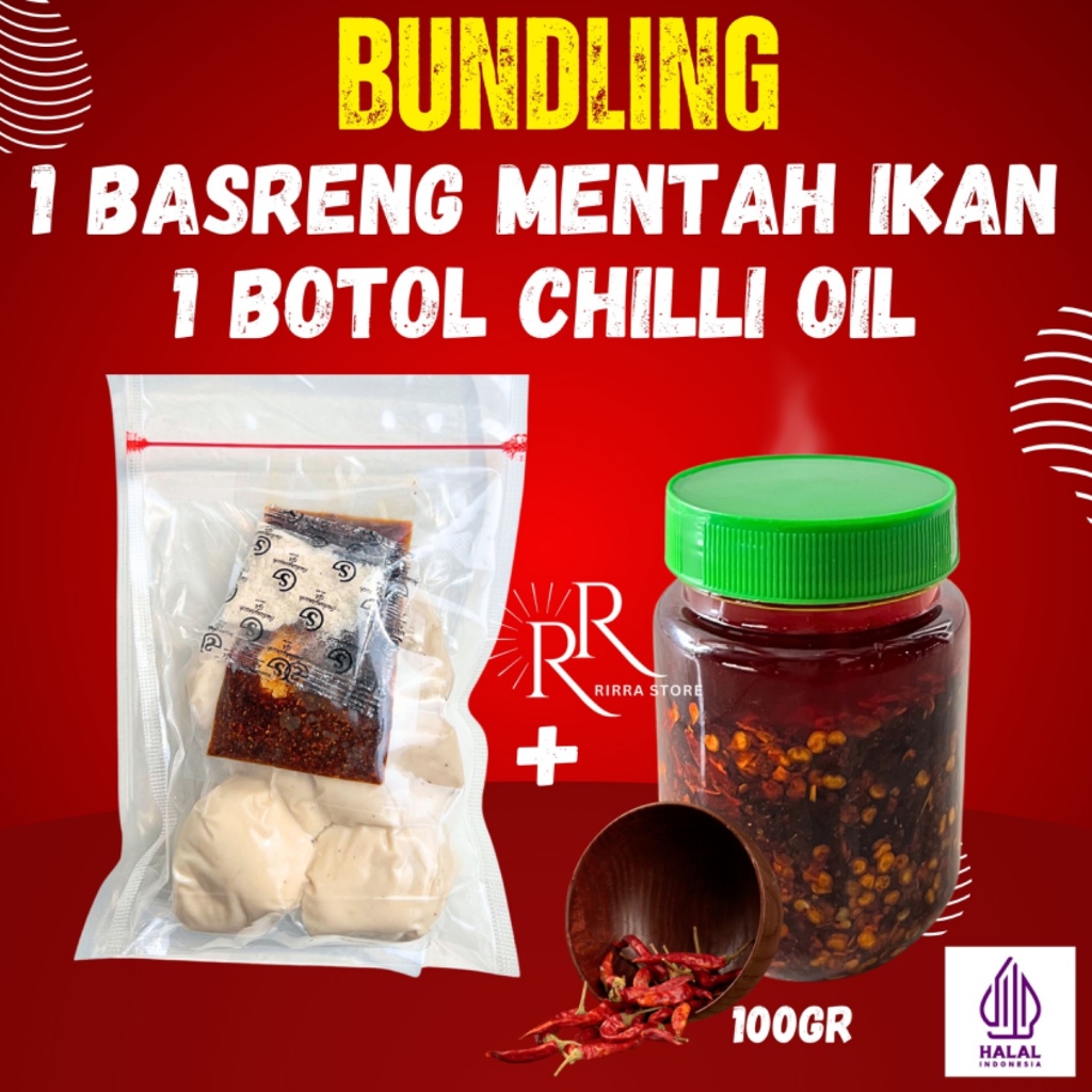 

Bundling 1 Basreng Ikan +1 Chilli Oil Botol Food Sambal Cumi Sarden Chili Pedas Kuah