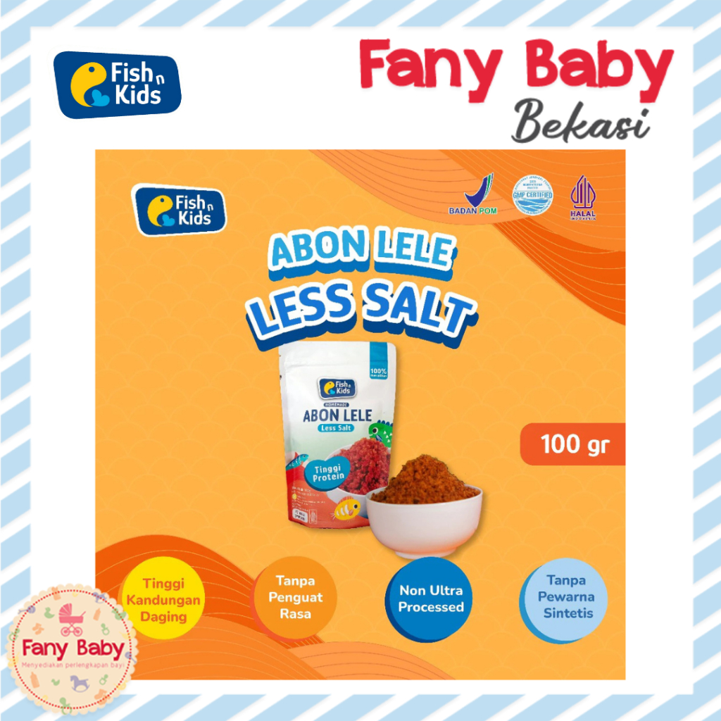 

FISH N KIDS - ABON LELE LESS SALT ABON HOMEMADE NON MSG 100GR NON UPF HALAL GMP