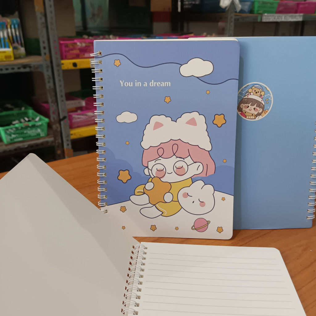 

Diary Spiral A5 Karakter / Note book A5 Spiral Random