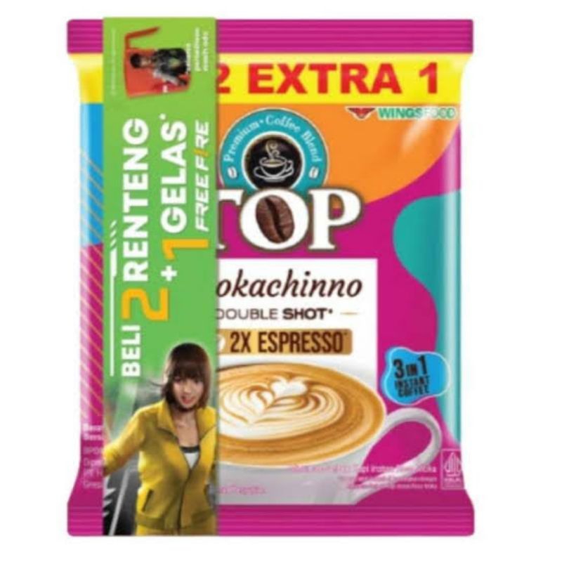 

Top kopi mokachinno double shot 1 renteng