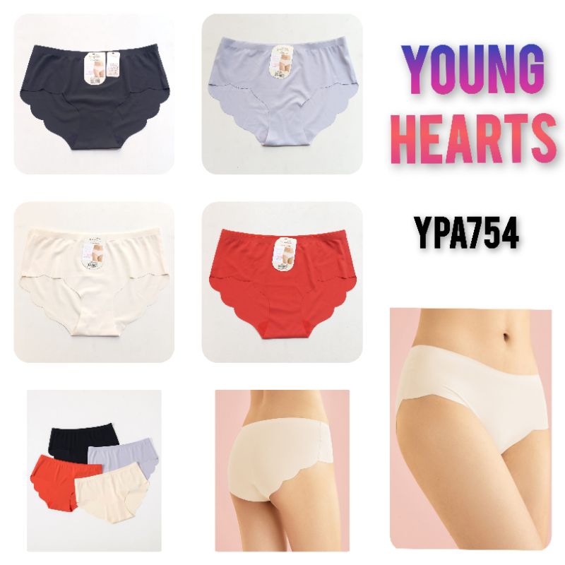 YPA754 Panty celana dalam young hearts seamless midi L XL