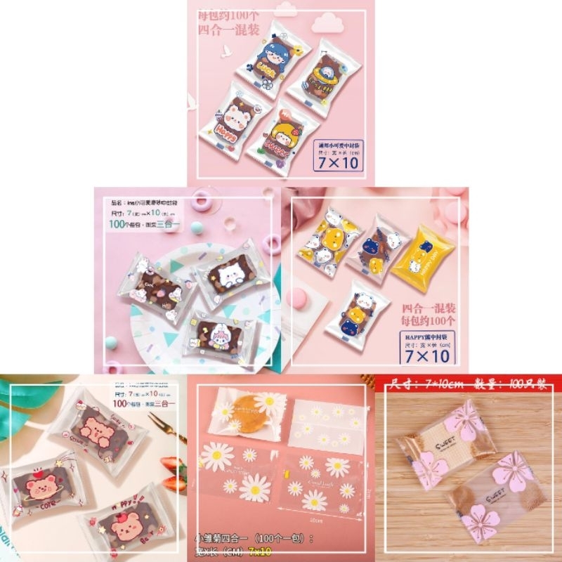 

plastik cookies bermotiv lucu untuk kue kering plastik kemasan sealer