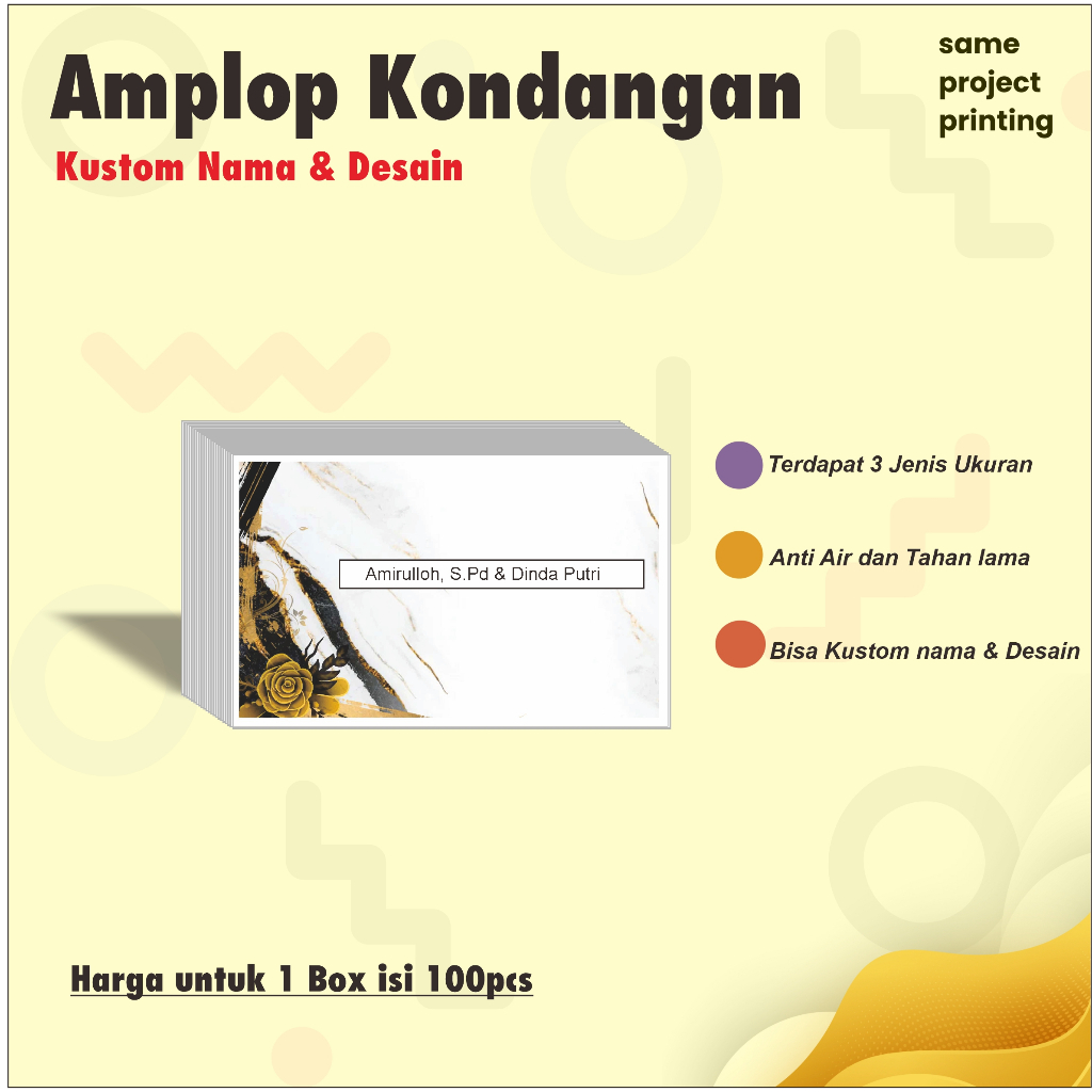 

Amplop Kondangan Kustom Nama dan Desain / Amplop Printing Free desain Bahan Tebal