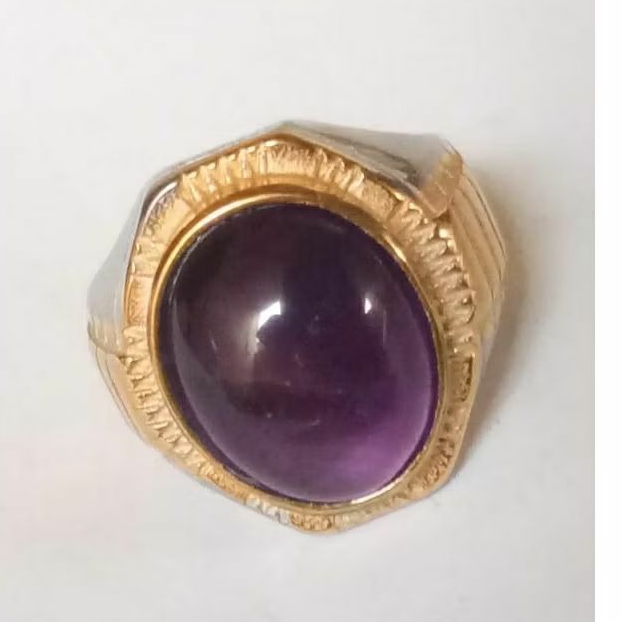 Cincin Batu  Kecubung Asli