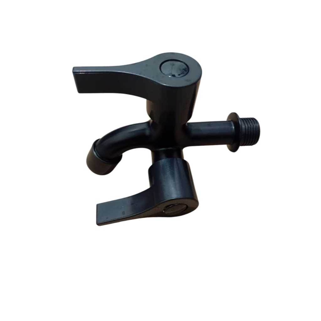 Fiorentino Kran Cabang / Kran Tembok / Kran Air cabang 2 aliran warna hitam