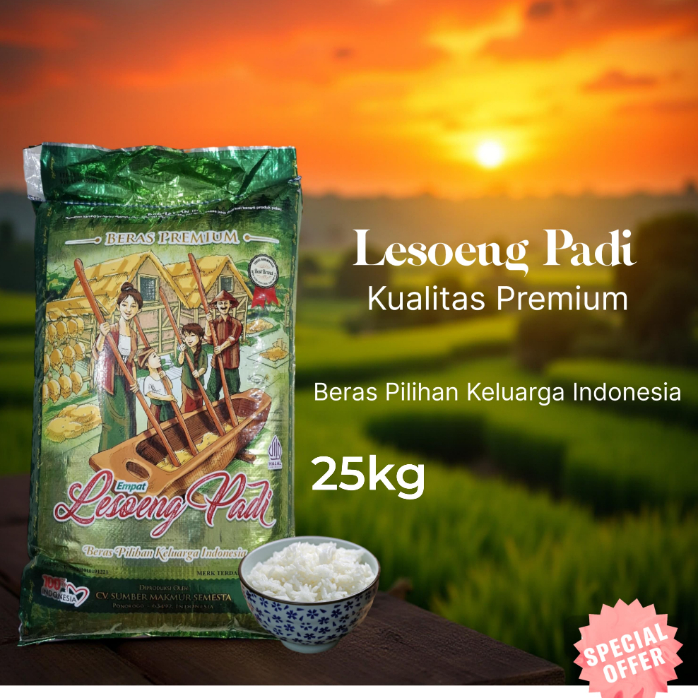 

BERAS PREMIUM LESOENG PADI 25 KG