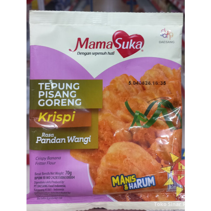 

Mama Suka Tepung Pisang Goreng Rasa Pandan Wangi 70 gram