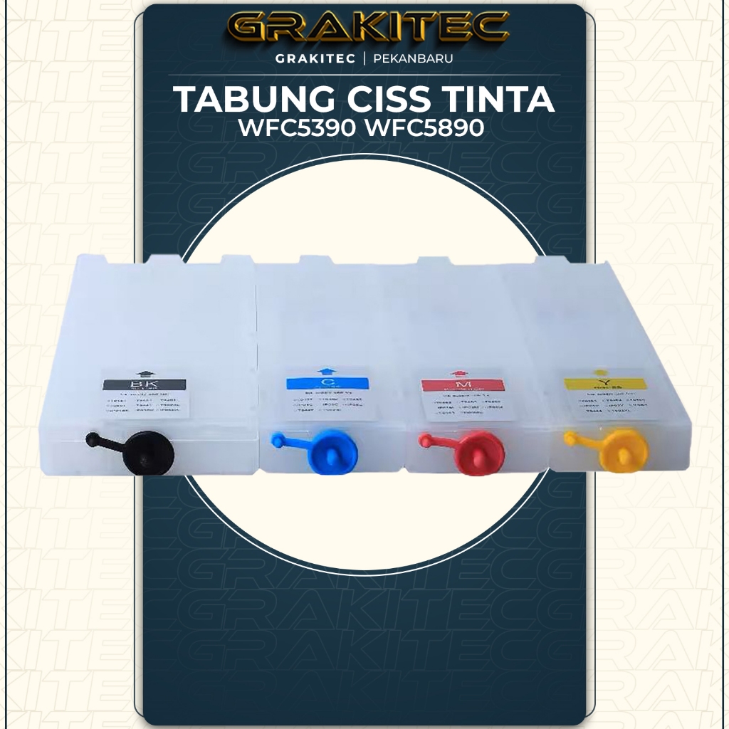 Tabung Tinta EPSON WF-C5790 WF-C5290 WF-C5390 WF-C5390 CISS Tanpa Chip