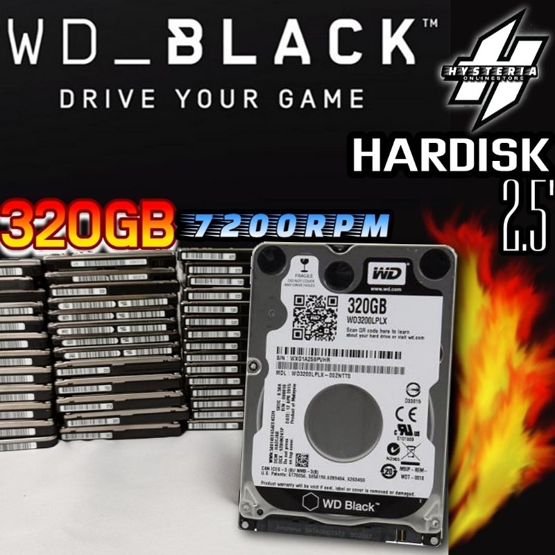 Hardisk WD Black 320GB 7200RPM | Hardisk Laptop 2.5" WD Black 320GB 7200RPM Garansi