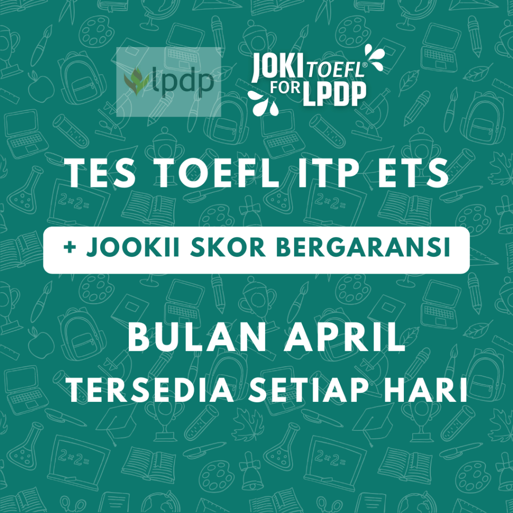 Tes Toefl ITP ETS resmi Internasional | LPDP 2025 | SERDOS | PROFESI | E-Voucher